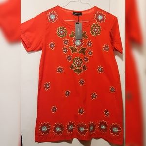 Embroidered Cotton Tunic - Various Sizes